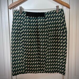 Corey Lynn Calter Geometric Pencil Skirt - Green and Black